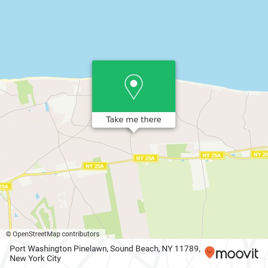 Mapa de Port Washington Pinelawn, Sound Beach, NY 11789