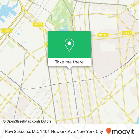 Ravi Saksena, MD, 1401 Newkirk Ave map