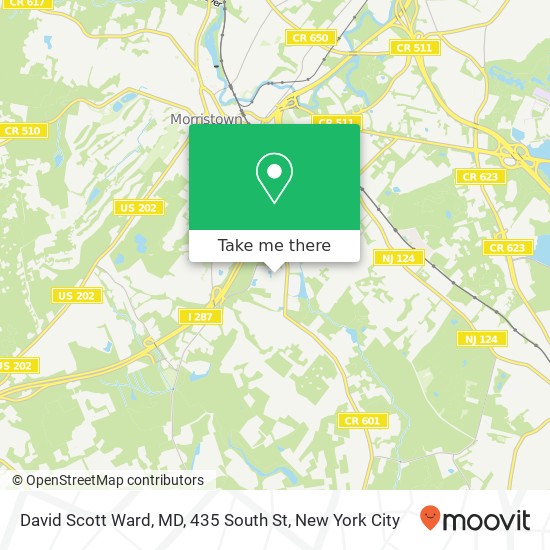 Mapa de David Scott Ward, MD, 435 South St