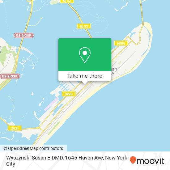 Mapa de Wyszynski Susan E DMD, 1645 Haven Ave