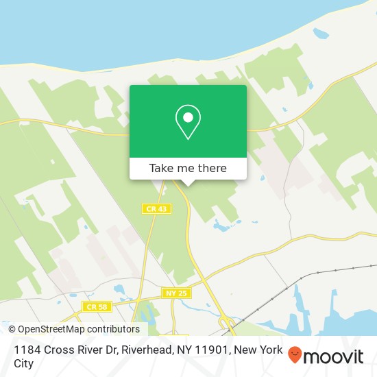 1184 Cross River Dr, Riverhead, NY 11901 map