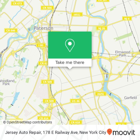 Mapa de Jersey Auto Repair, 178 E Railway Ave