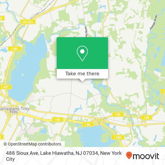 488 Sioux Ave, Lake Hiawatha, NJ 07034 map