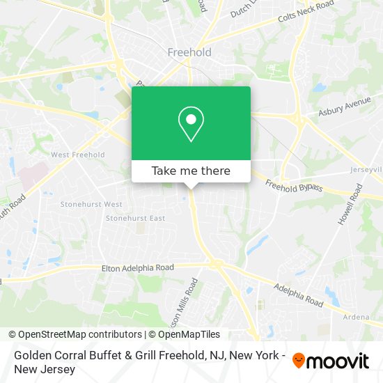 Golden Corral Buffet & Grill Freehold, NJ map