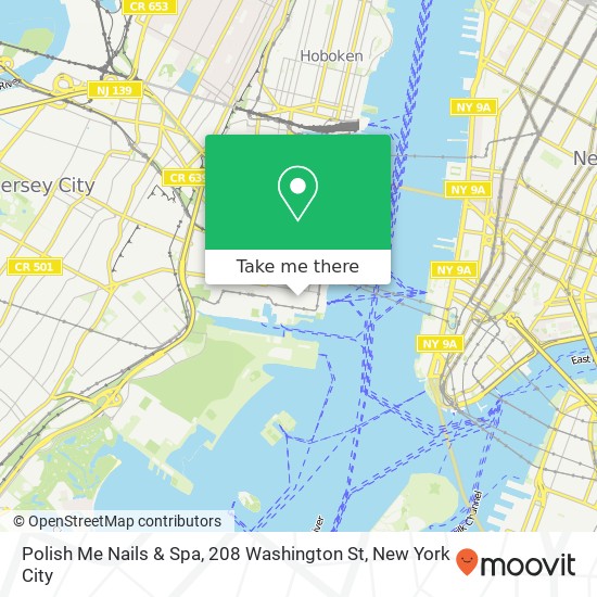 Mapa de Polish Me Nails & Spa, 208 Washington St