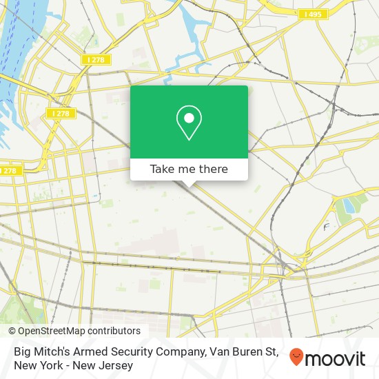 Big Mitch's Armed Security Company, Van Buren St map