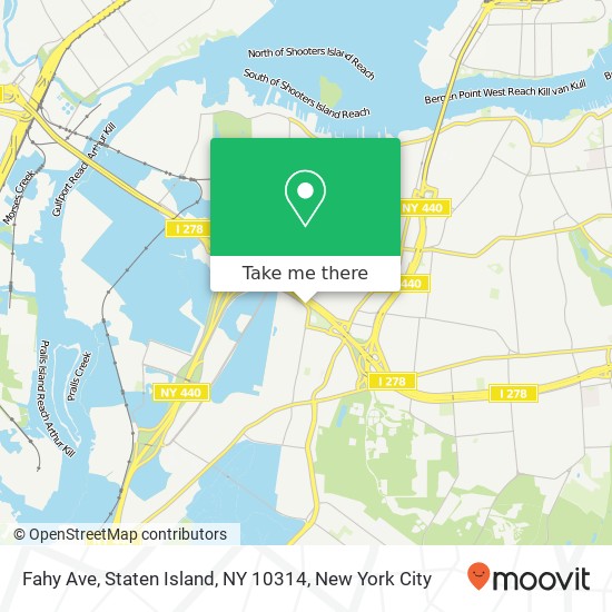 Mapa de Fahy Ave, Staten Island, NY 10314