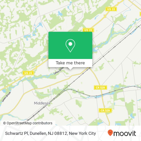 Mapa de Schwartz Pl, Dunellen, NJ 08812