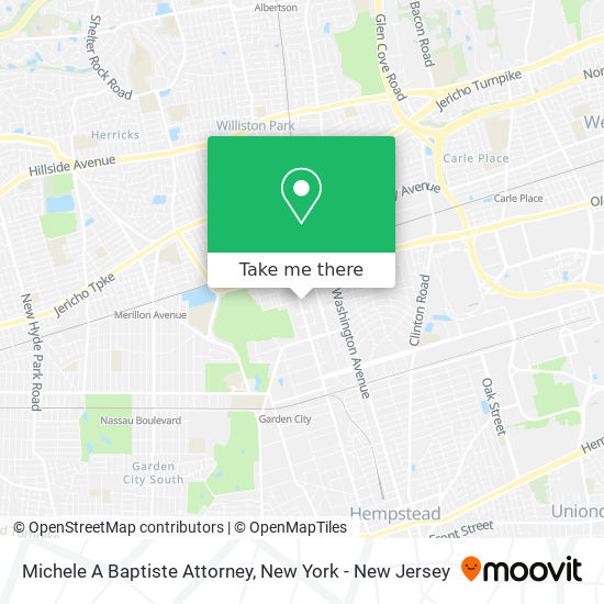 Michele A Baptiste Attorney map