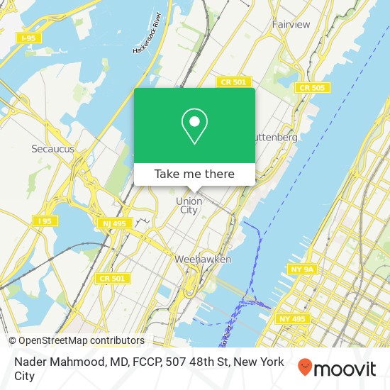 Mapa de Nader Mahmood, MD, FCCP, 507 48th St