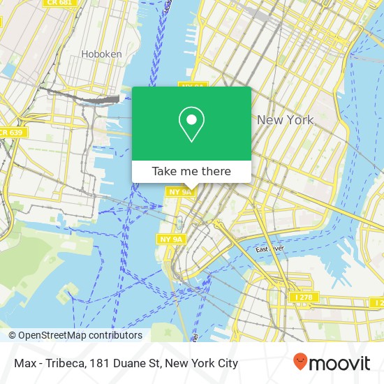 Mapa de Max - Tribeca, 181 Duane St