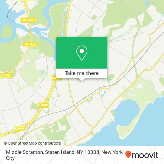 Mapa de Middle Scranton, Staten Island, NY 10308