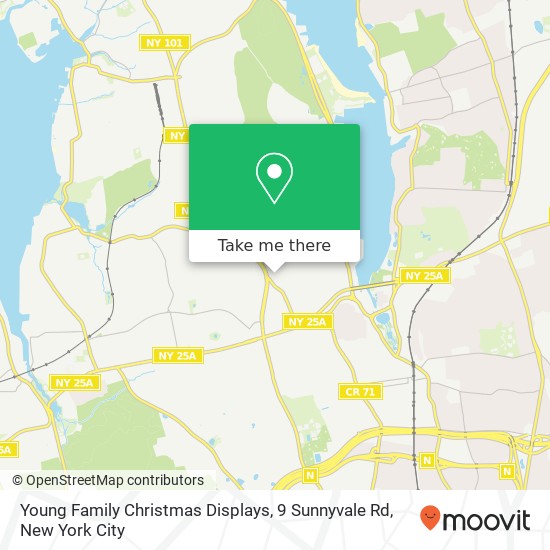 Mapa de Young Family Christmas Displays, 9 Sunnyvale Rd