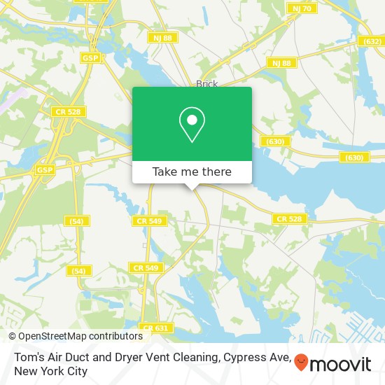 Tom's Air Duct and Dryer Vent Cleaning, Cypress Ave map