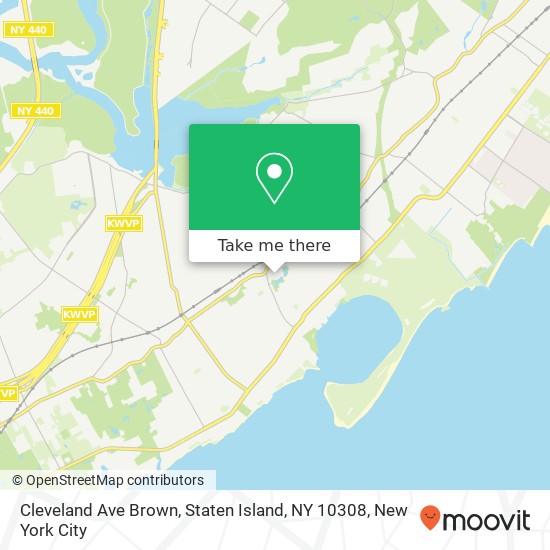 Mapa de Cleveland Ave Brown, Staten Island, NY 10308
