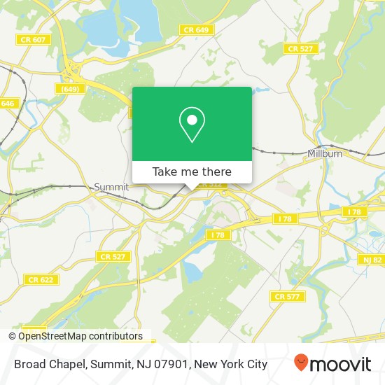 Mapa de Broad Chapel, Summit, NJ 07901