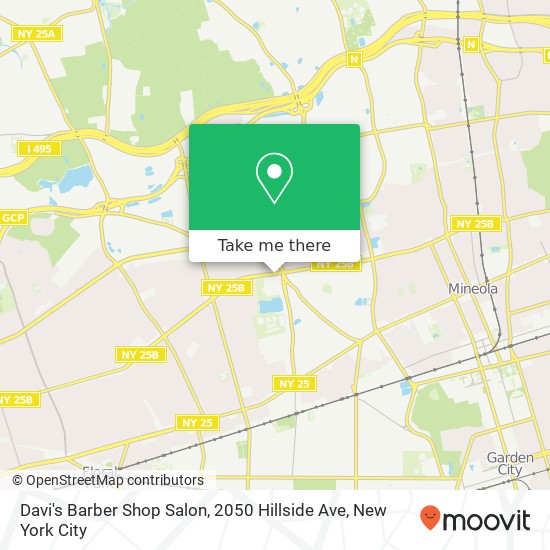 Mapa de Davi's Barber Shop Salon, 2050 Hillside Ave