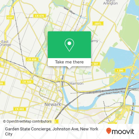 Garden State Concierge, Johnston Ave map