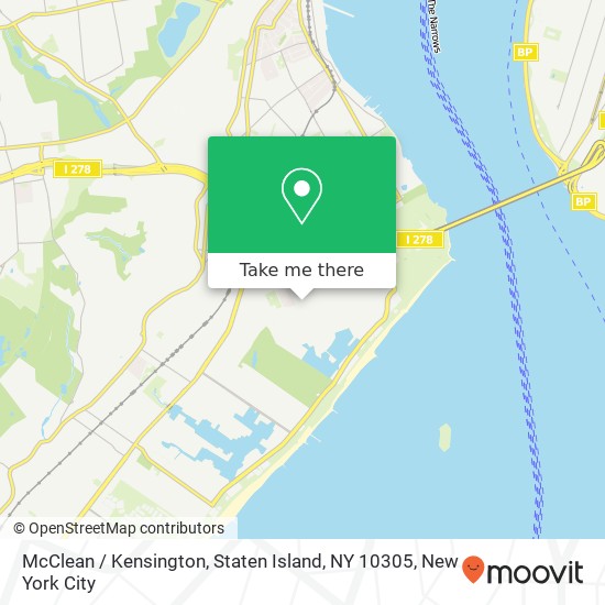 McClean / Kensington, Staten Island, NY 10305 map