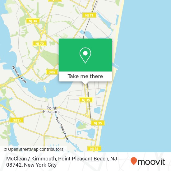 Mapa de McClean / Kimmouth, Point Pleasant Beach, NJ 08742