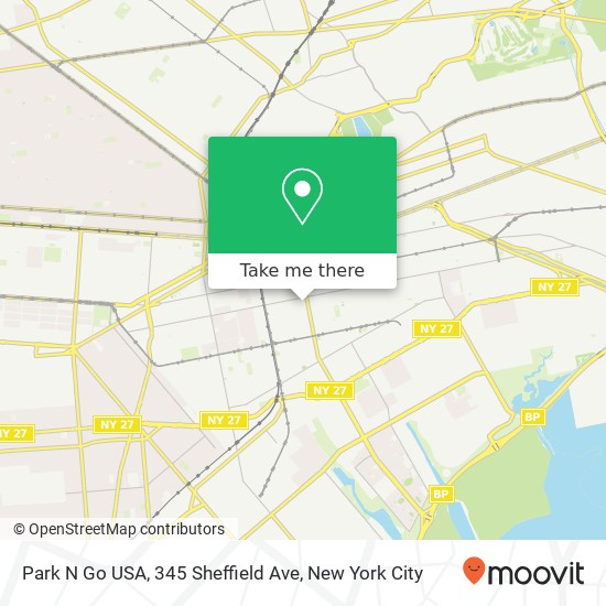 Mapa de Park N Go USA, 345 Sheffield Ave