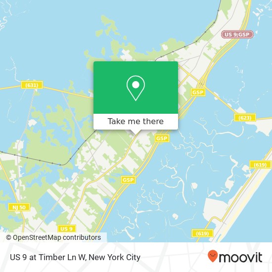 Mapa de US 9 at Timber Ln W, Marmora, NJ 08223