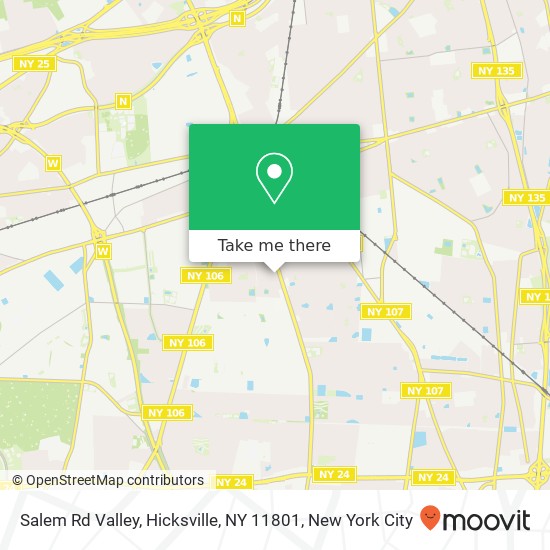 Mapa de Salem Rd Valley, Hicksville, NY 11801