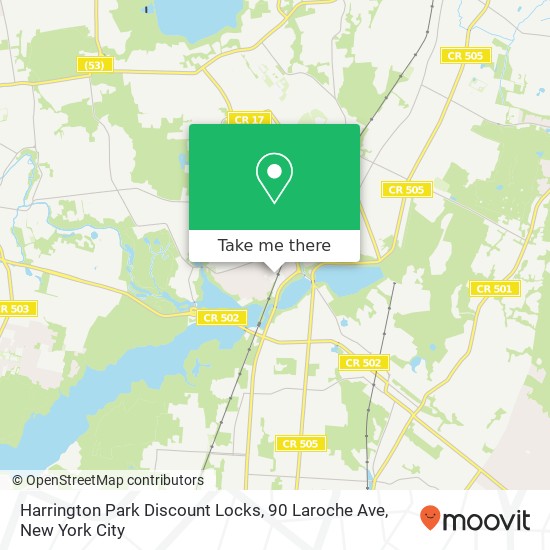 Mapa de Harrington Park Discount Locks, 90 Laroche Ave