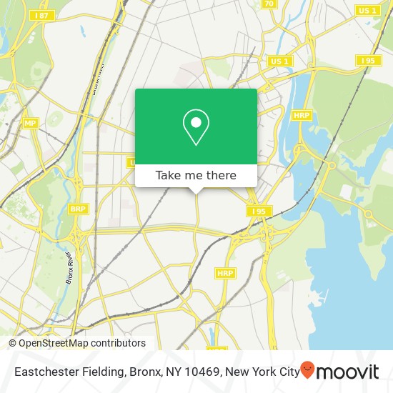 Mapa de Eastchester Fielding, Bronx, NY 10469