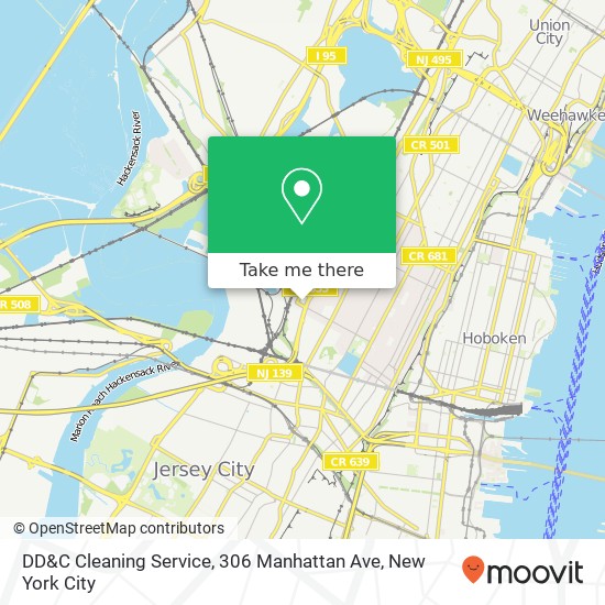 Mapa de DD&C Cleaning Service, 306 Manhattan Ave