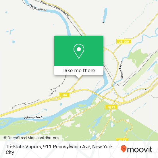 Mapa de Tri-State Vapors, 911 Pennsylvania Ave