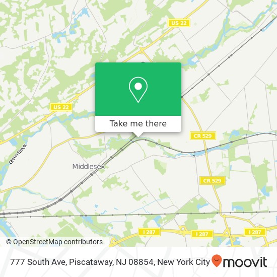 Mapa de 777 South Ave, Piscataway, NJ 08854