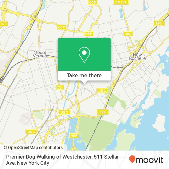 Mapa de Premier Dog Walking of Westchester, 511 Stellar Ave