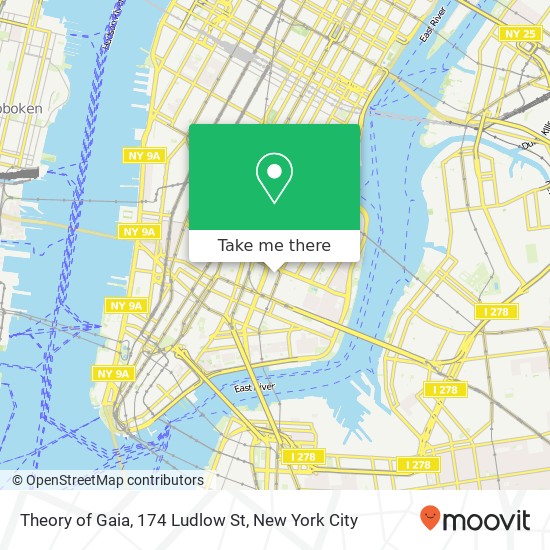 Mapa de Theory of Gaia, 174 Ludlow St