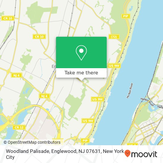 Mapa de Woodland Palisade, Englewood, NJ 07631