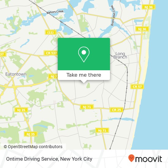 Ontime Driving Service map