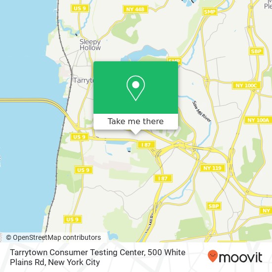 Tarrytown Consumer Testing Center, 500 White Plains Rd map
