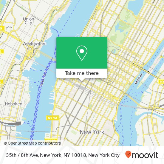 35th / 8th Ave, New York, NY 10018 map