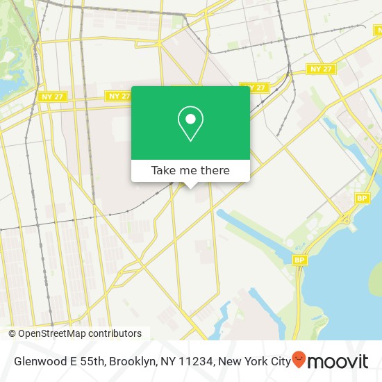 Mapa de Glenwood E 55th, Brooklyn, NY 11234