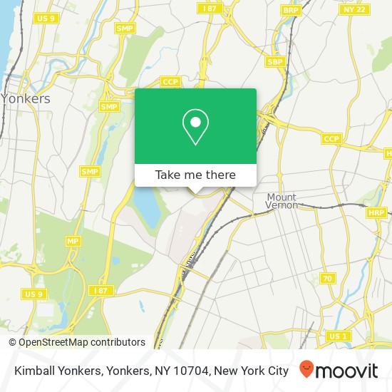 Mapa de Kimball Yonkers, Yonkers, NY 10704