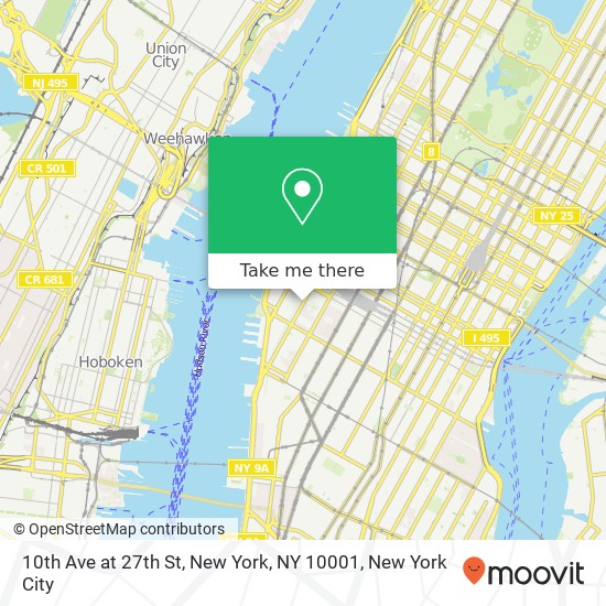 Mapa de 10th Ave at 27th St, New York, NY 10001