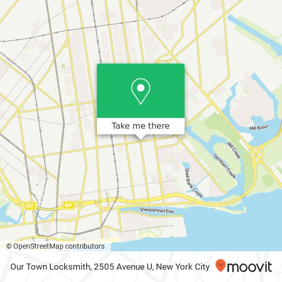 Mapa de Our Town Locksmith, 2505 Avenue U