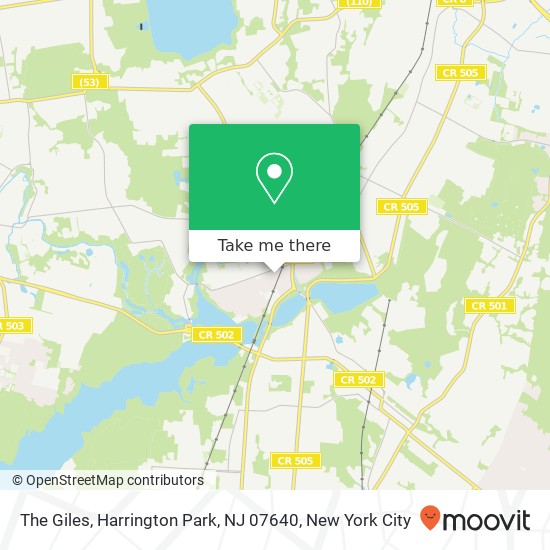 Mapa de The Giles, Harrington Park, NJ 07640