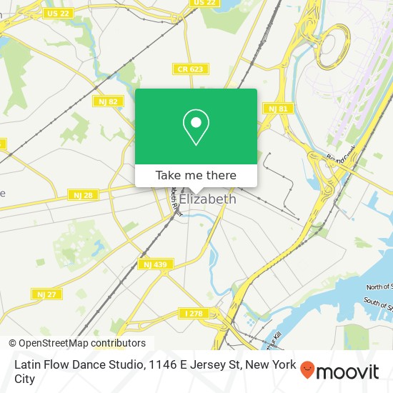 Latin Flow Dance Studio, 1146 E Jersey St map