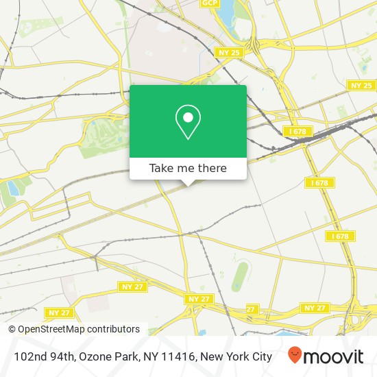Mapa de 102nd 94th, Ozone Park, NY 11416