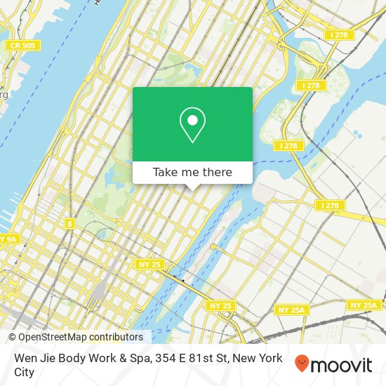 Wen Jie Body Work & Spa, 354 E 81st St map