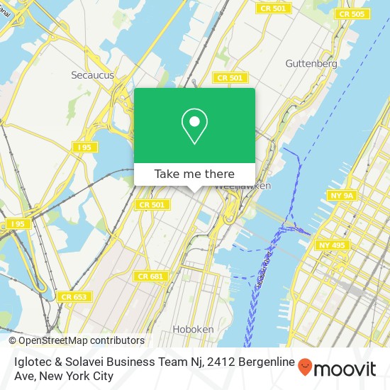 Mapa de Iglotec & Solavei Business Team Nj, 2412 Bergenline Ave