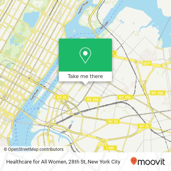 Healthcare for All Women, 28th St map
