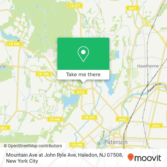 Mountain Ave at John Ryle Ave, Haledon, NJ 07508 map