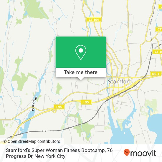 Mapa de Stamford's Super Woman Fitness Bootcamp, 76 Progress Dr